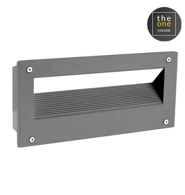 Micenas Outdoor LED Recessed Wall Light Grey, Matt IP65 5.5W 3000K Dimmable - Special Offer