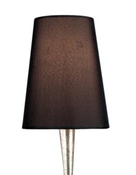 Paola Table Lamp 1 Light E14, Silver Painted with Black Shade & Black Glass Droplets - thumbnail 5