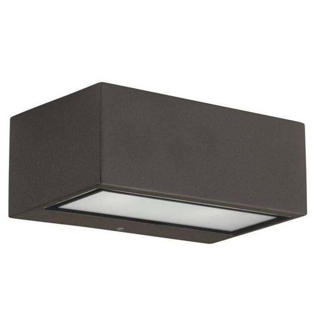 Nemesis Aluminium 1 Light Outdoor Wall Light Brown IP44 - image 1
