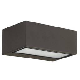 Nemesis Aluminium 1 Light Outdoor Wall Light Brown IP44 - thumbnail 1