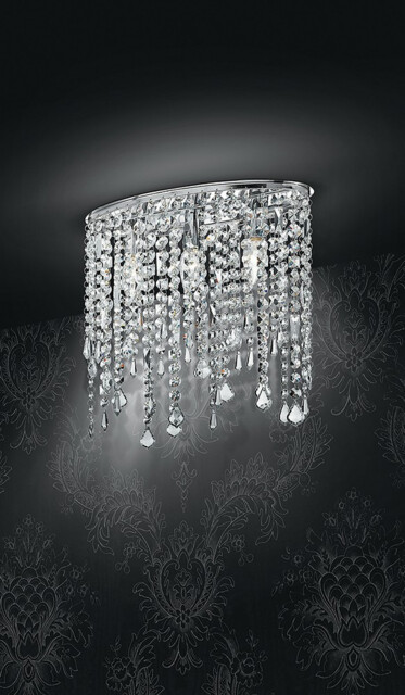 BREEZE Wall Light Chrome, K9 Crystals 40x36cm