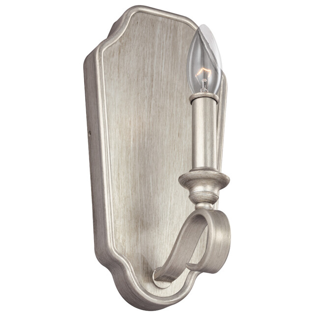 Dewitt 1 Light Indoor Candle Wall Light Silver, E14 - image 1