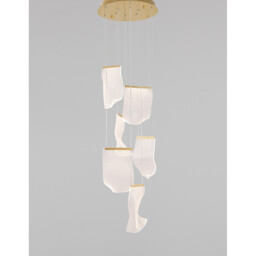 Siderno Cluster Pendant Ceiling Light Gold Aluminium LED 39W 2470Lm 3000K - thumbnail 3