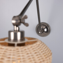 Manila Rattan Small Wall Light, Antique Silver - thumbnail 5