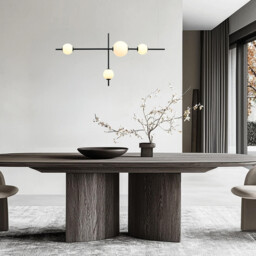 Tetovo Bar Pendant Ceiling Light Black Matt LED 3000K Dimmable - thumbnail 2
