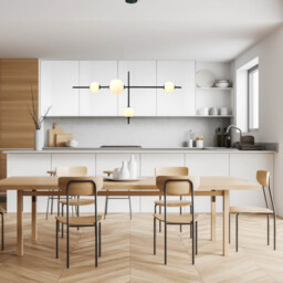 Tetovo Bar Pendant Ceiling Light Black Matt LED 3000K Dimmable - thumbnail 3