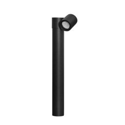 Focus Outdoor Bollard Black Aluminium Glass LED GU10 1x7W IP54