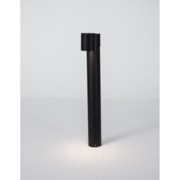 Focus Outdoor Bollard Black Aluminium Glass LED GU10 1x7W IP54 - thumbnail 3