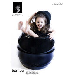 Bambu Tall Pot No Light Outdoor, Opal White - thumbnail 5