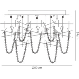 Lexi Ceiling 10 Light G4 Polished Chrome/Crystal, NOT LED/CFL Compatible - thumbnail 5