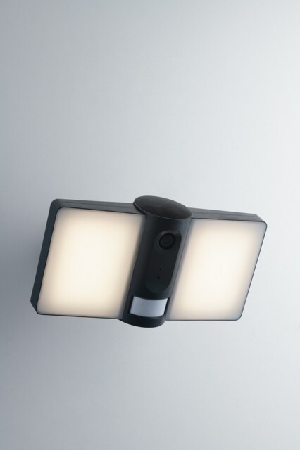 Outdoor Flood Light With Security Camera, Smart Wi-Fi, Compatible With Ios, Android, Voice Control, Anthracite, IP54, 4000K
