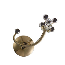 Octavia Wall Lamp Switched G4 Left Facing French Gold/Crystal, NOT LED/CFL Compatible