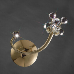 Octavia Wall Lamp Switched G4 Left Facing French Gold/Crystal, NOT LED/CFL Compatible - thumbnail 2