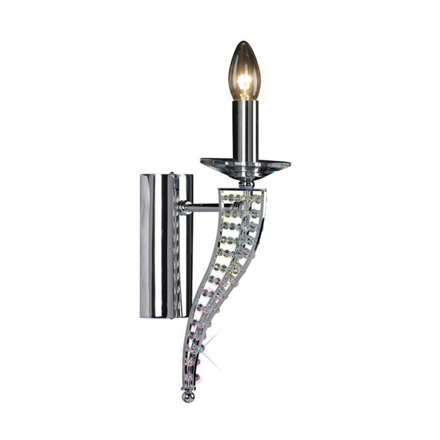 Santo Wall Lamp E14 Polished Chrome/Crystal - image 1