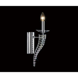 Santo Wall Lamp E14 Polished Chrome/Crystal - thumbnail 2