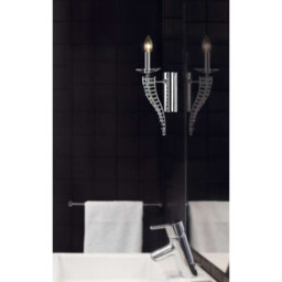 Santo Wall Lamp E14 Polished Chrome/Crystal - thumbnail 3