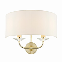 Nixon 2 Light Indoor Candle Wall Light Brass, E14