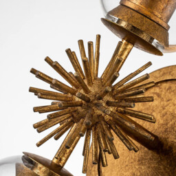 Staring Wall Lamp Contemporary Distressed Gold, Glass Shades 2x E27 - thumbnail 5