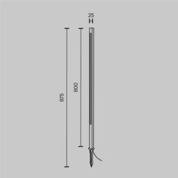 Pole 80cm Outdoor Spike Graphite 3000K 600lm IP65 - thumbnail 3