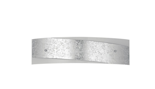 PARIS 2 Light Flush Wall Light Silver 45x12cm