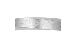 PARIS 2 Light Flush Wall Light Silver 45x12cm