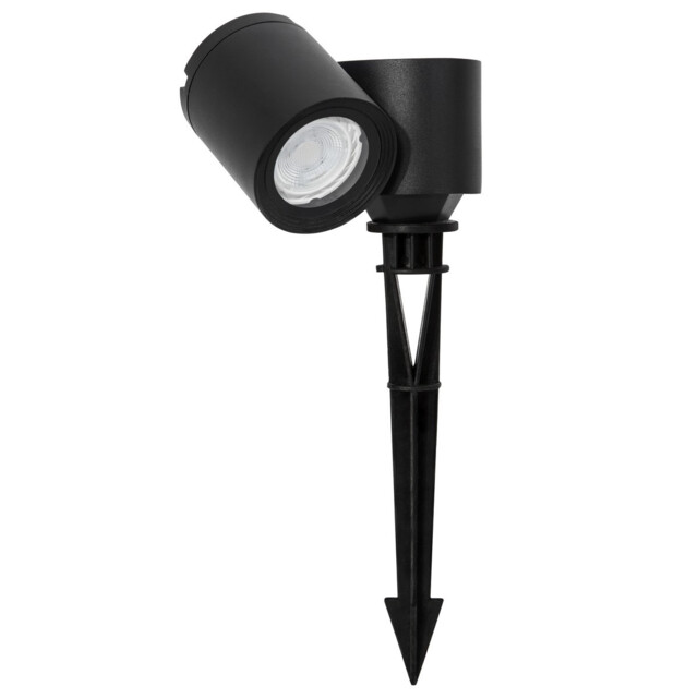 Focus Outdoor Spike Black Aluminium Glass LED GU10 1x7W IP54 - image 1