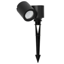 Focus Outdoor Spike Black Aluminium Glass LED GU10 1x7W IP54 - thumbnail 1
