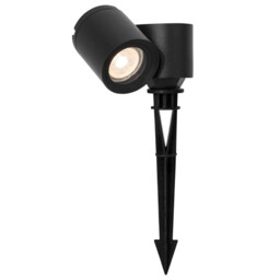 Focus Outdoor Spike Black Aluminium Glass LED GU10 1x7W IP54 - thumbnail 3