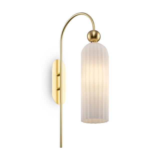 Antic Modern Wall Lamp Gold, Glass White Shade - image 1