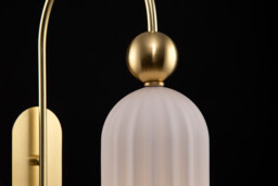 Antic Modern Wall Lamp Gold, Glass White Shade - thumbnail 5