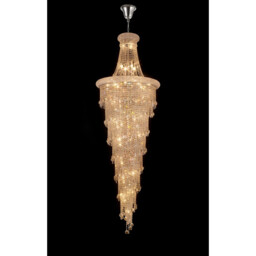 Alexandra Pendant 4 Layer Spiral 49 Light E14 Polished Chrome/Crystal Item Weight: 44.65kg - thumbnail 2