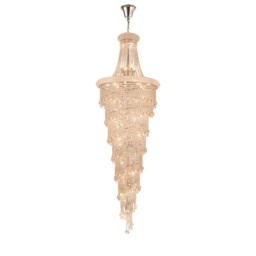 Alexandra Pendant 4 Layer Spiral 49 Light E14 Polished Chrome/Crystal Item Weight: 44.65kg - thumbnail 1