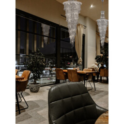 Alexandra Pendant 4 Layer Spiral 49 Light E14 Polished Chrome/Crystal Item Weight: 44.65kg - thumbnail 3