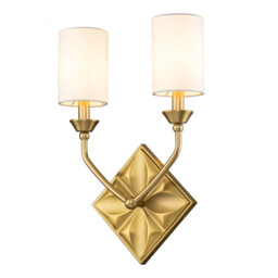 Epsilon Candle Wall Lamp Aged Brass IP44 - thumbnail 1