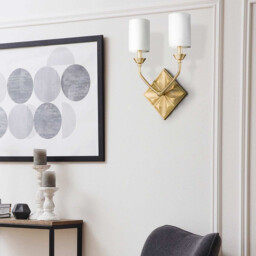 Epsilon Candle Wall Lamp Aged Brass IP44 - thumbnail 2
