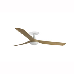 Punt Recessed 130cm Ceiling Fan Matt White, Maple Blades - thumbnail 1