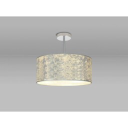 Baymont Polished Chrome 3 Light E27 Semi Flush Fixture With 40cm x 18cm Silver Leaf Shade - thumbnail 2