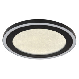 Davies Round Integrated LED Semi Flush Ceiling Light Matt Black LED 4000K - thumbnail 5