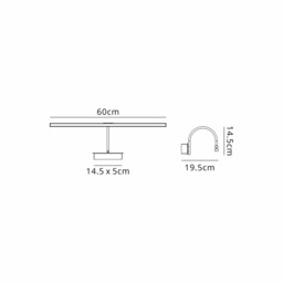 Paracuru 60cm Wall Lamp/Picture Light, 12W, 3000K, 908lm, Sand Black, 3yrs Warranty - thumbnail 3