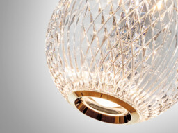 Austral Modern Bar 5 Light LED Hanging Pendant Light, Spherical Carved Crystal Globes, 1264lm, 3200K - thumbnail 5