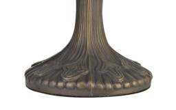 Worcester 2 Light Curved Table Lamp E27 With 40cm Tiffany Shade, Grey, Crystal, Aged Antique Brass - thumbnail 3