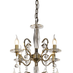 Zinta Pendant 3 Tier 22 Light E14 Antique Brass/Crystal, (ITEM REQUIRES CONSTRUCTION/CONNECTION) Item Weight: 26.4kg - thumbnail 5