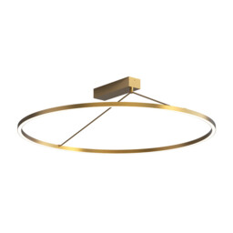 Myrina 78cm Integrated Led Semi Flush Ceiling Light Brass LED 3000K Dimmable