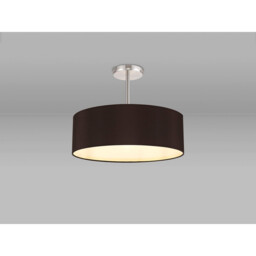 Baymont Polished Chrome 5 Light E27 Semi Flush Fixture, With 45cm x 15cm Faux Silk Shade, Black - thumbnail 2