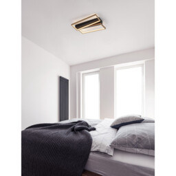 Elize II Integrated LED Semi Flush Light Black, Brass Gold Steel, Aluminium, Silicon LED 28W 1550Lm 3000K - thumbnail 2