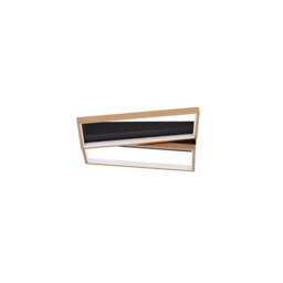 Elize II Integrated LED Semi Flush Light Black, Brass Gold Steel, Aluminium, Silicon LED 28W 1550Lm 3000K - thumbnail 1
