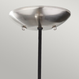 Beso 1 Light Dome Ceiling Pendant Brushed Steel, E27 - thumbnail 2