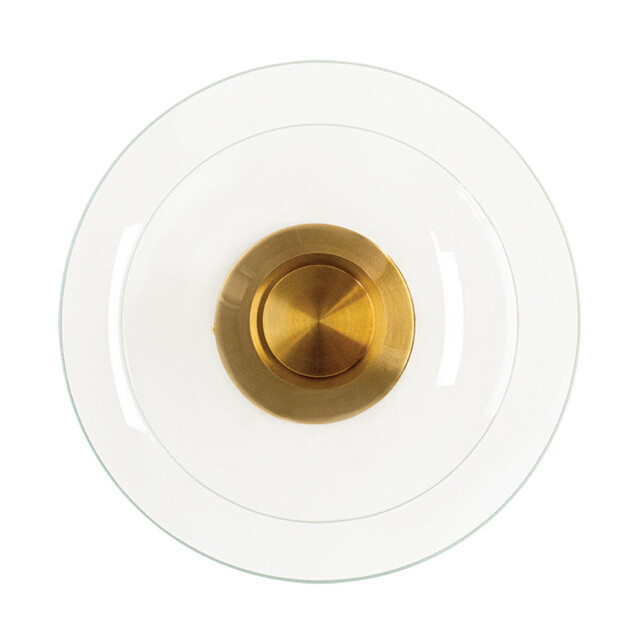 Eclipse Integrated Led Wall Lamp Brushed Brass-Clear Glass LED 3000K Dimmable - image 1