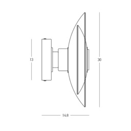 Eclipse Integrated Led Wall Lamp Brushed Brass-Clear Glass LED 3000K Dimmable - thumbnail 5