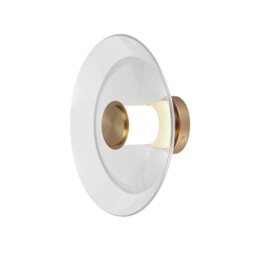 Eclipse Integrated Led Wall Lamp Brushed Brass-Clear Glass LED 3000K Dimmable - thumbnail 3